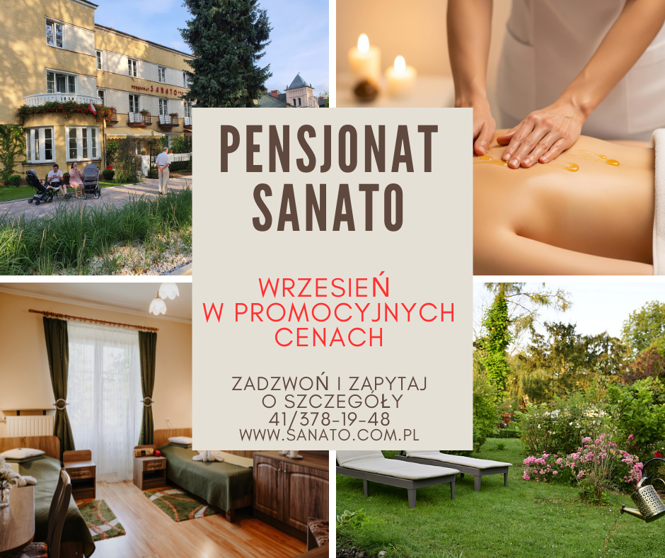 Pokoje gościnne Sanato - pensjonat Busko-Zdrój, kawiarnia, restauracja